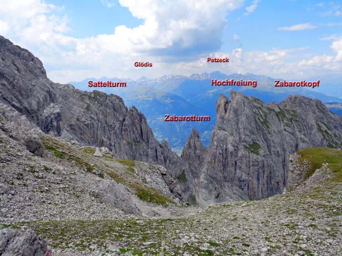 hinter den herausfordernden Zacken der Unholden die höchsten Berge der Schobergruppe