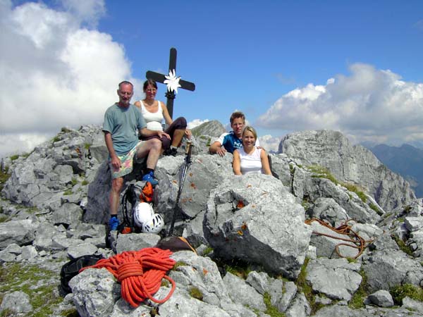 Kalblinggipfel gegen O; links von Peters Kopf das Sparafeld, rechts der Admonter Reichenstein