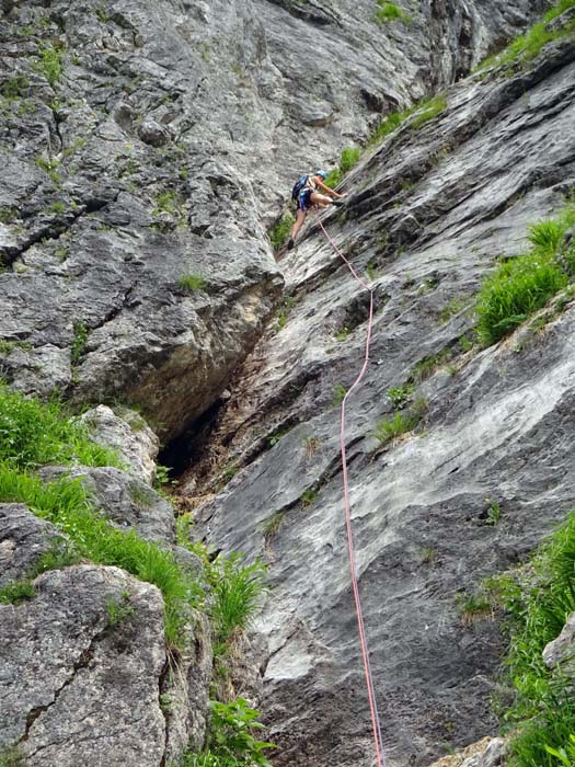 Ulli auf den ersten Klettermetern