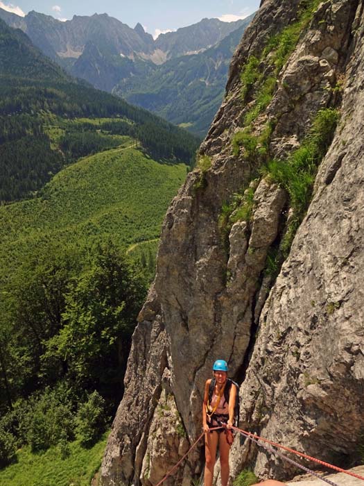 Blick auf die Haller Mauern: von links Kesselkargrat, Hochturm, Lieblscharte und Kreuzmauer