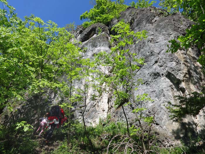 mehr gibt da schon der Sektor C wenige Meter weiter oben her; das Gestein ist vulkanischen Ursprungs, angeblich einzigartig in Kroatien