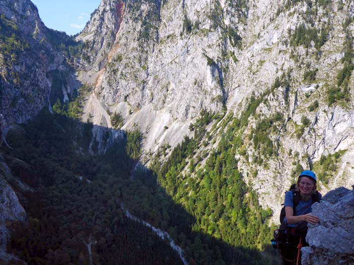 in der 8. Seillänge betreten wir endlich die Gratschneide