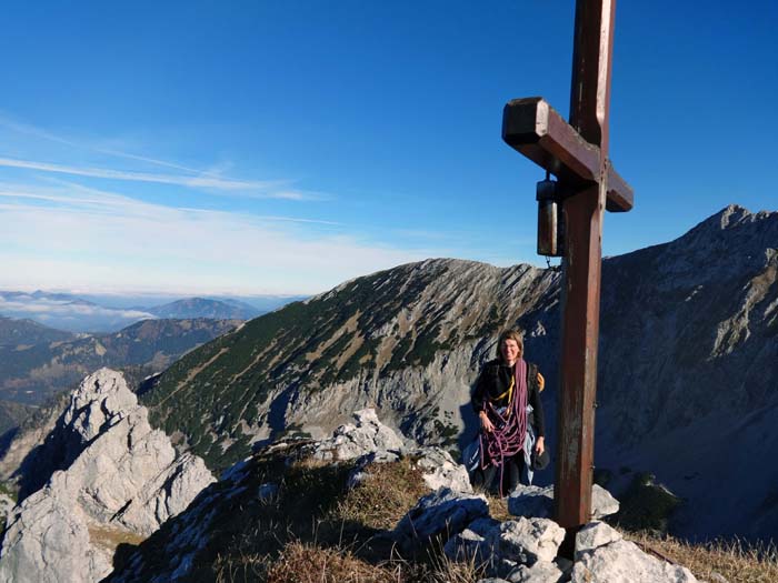 Gipfelkreuz gegen NO (Langwand)