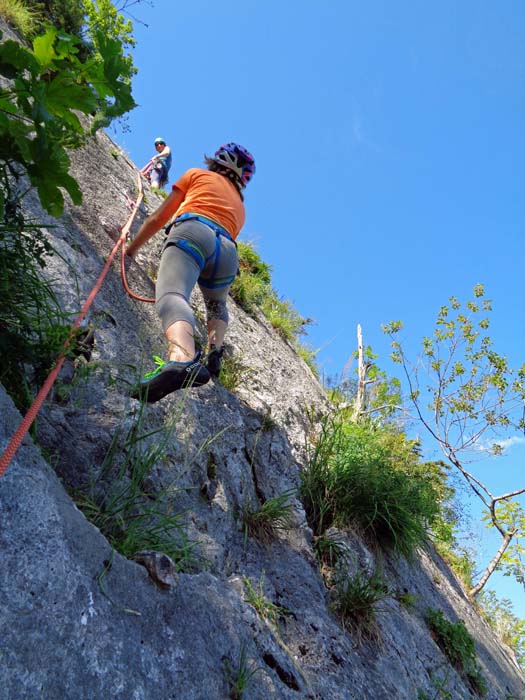 der Ausstieg aus der Platte (4+), glatt und schön