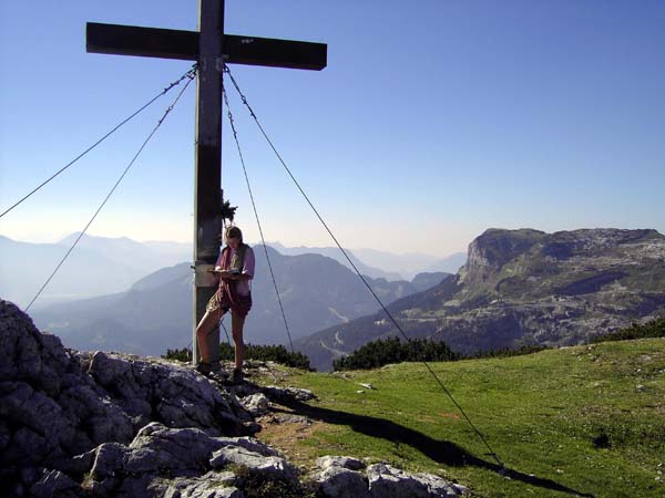 Gipfelkreuz gegen WNW (Loser)