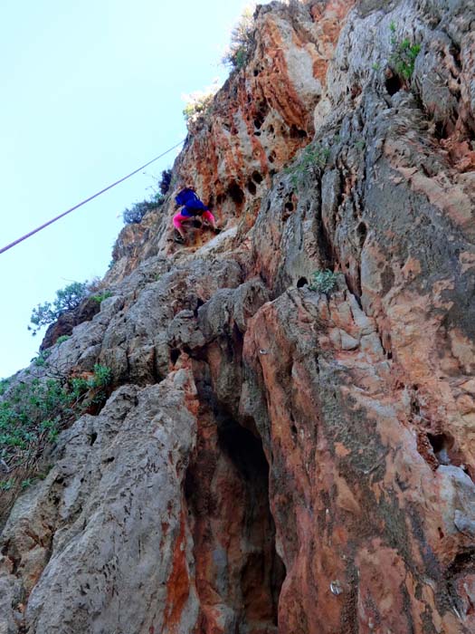 aufregende Strukturen nach allen Richtungen: Ronja in Destination unknown 5c, Sektor Camping/Pizzeria