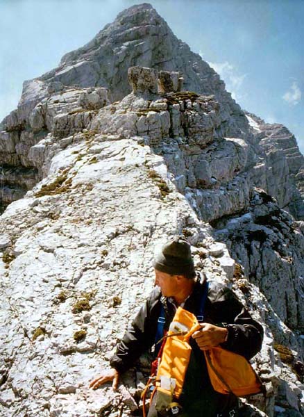 ... und am Ausstieg auf dem NO-Grat (heute Tassilo-Klettersteig)