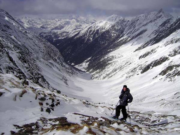 Rückblick vom Wannser Joch auf die südl. Stubaier