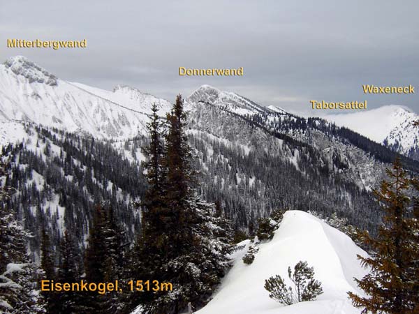 Eisenkogel gegen SW - die abgelegene Schneealpen-Nordseite