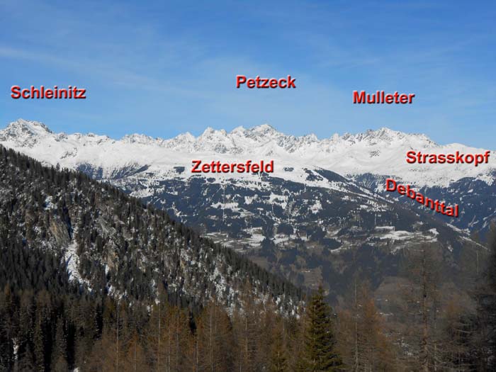 im N über dem Zettersfeld der höchste Berg der Schobergruppe