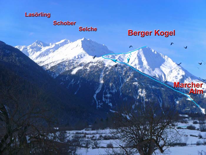 der Berger Kogel von Westen, aus dem vorderen Virgental