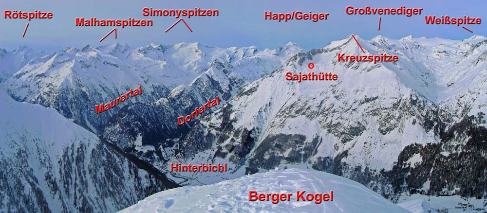 im NW die Fortsetzung mit dem Alpenhauptkamm