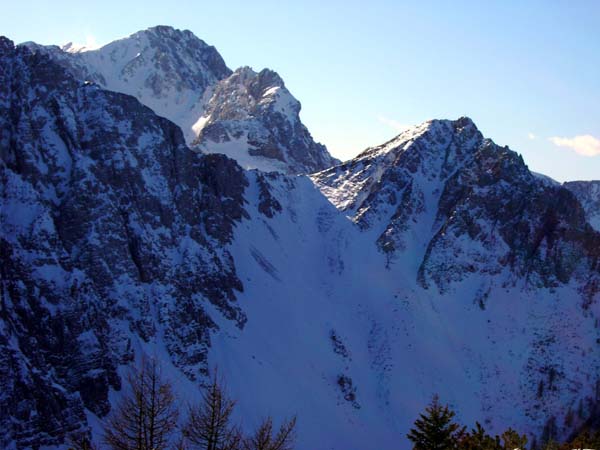 Vertatschakar, Bielschitza (rechts) und Hochstuhl von O