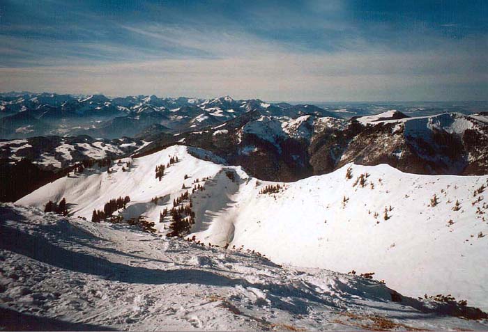 wir fahren aber weiter nach Westen zur Oberkaseralm in Richtung Mühlhornwand ab