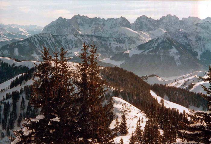 bei der dritten und endgültigen Abfahrt nach Süden noch einmal der Wilde Kaiser