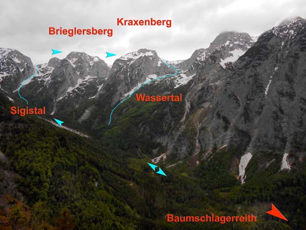 unsere Runde zu fortgeschrittener Jahreszeit von NO, vom Gipfelzacken des Hochstein