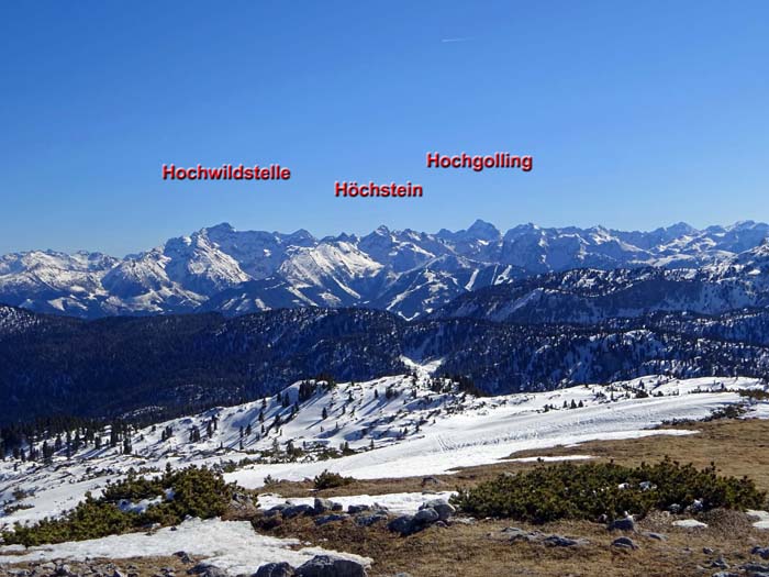 Gipfelblick gegen Süden auf die höchsten Berge der Schladminger Tauern