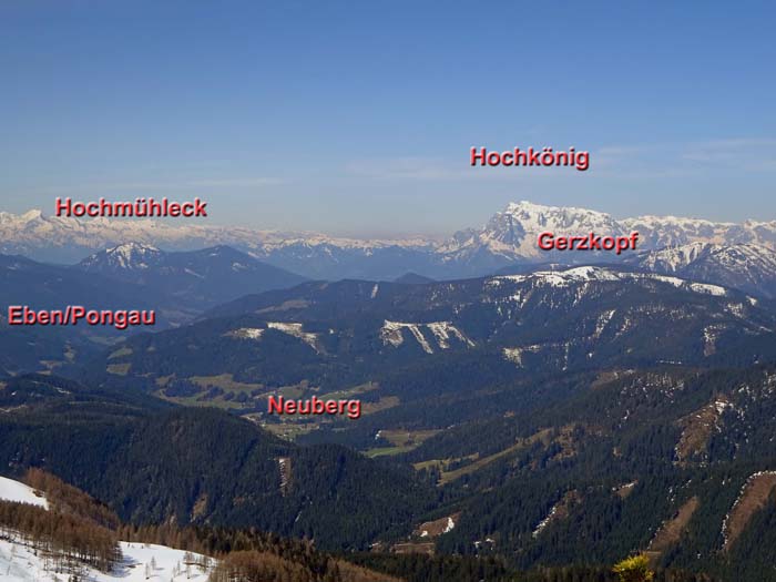 ... und weiter zum Hochmühleck (Salzburger Schieferalpen) bei Wagrain, wo wir dann in die Radstädter Tauern überwechseln werden