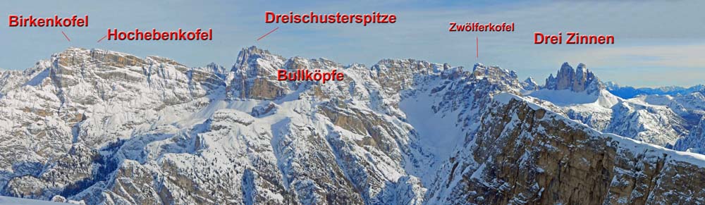 im OSO die Prominenz der Sextener Dolomiten