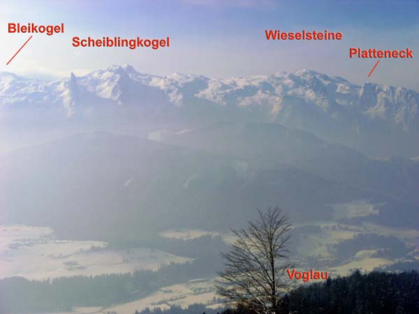 beim Aufstieg zum Rigausberg hat man das zentrale Tennengebirge im Rücken