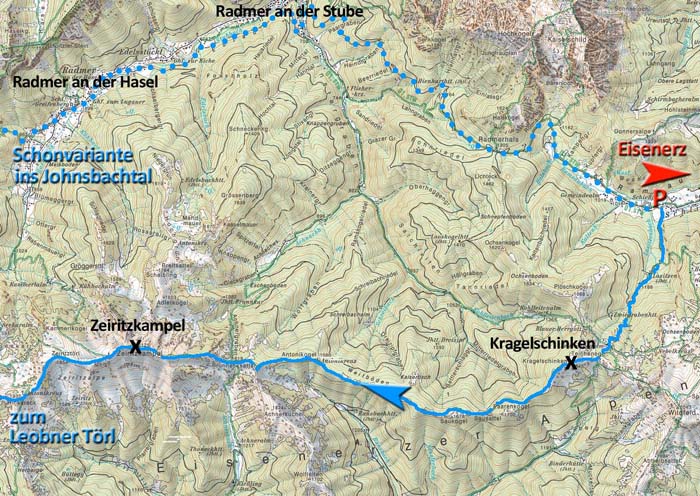 Karte 1: Eisenerzer Ramsau - Hinkareck