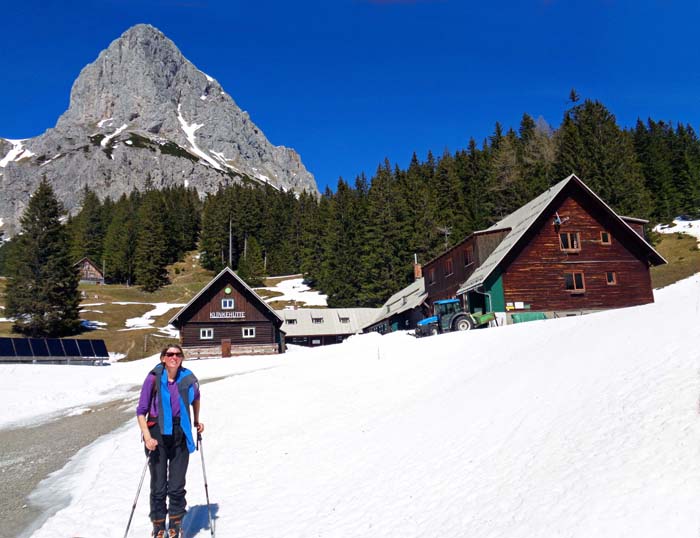 ein letzter Gegenanstieg bringt uns über 350 Hm hinauf zum Kalblinggatterl und zur Oberst-Klinke-Hütte