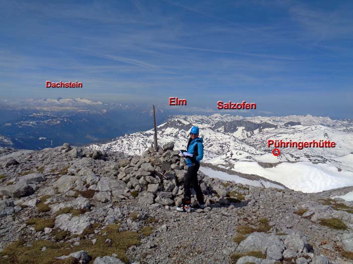 der Gipfelblick gegen Westen