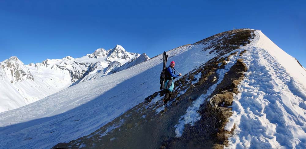 Kammschneide gegen Teischnitztal und Glockner