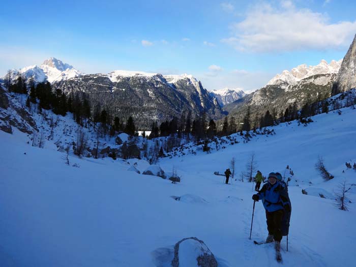 Rückblick auf Hohe Gaisl und Monte Piana