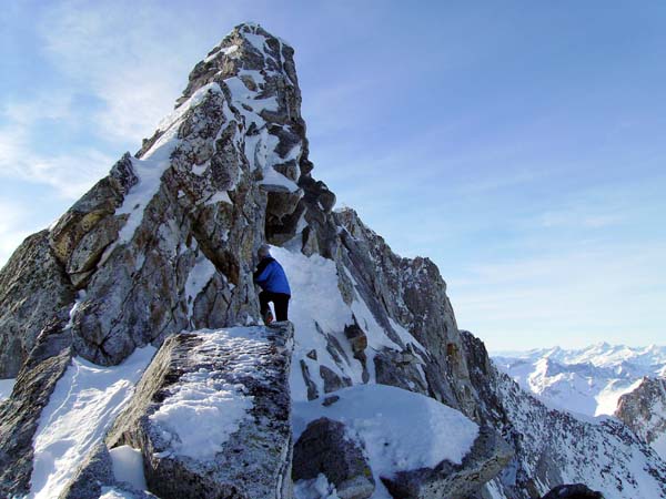 die letzten Meter zum Gipfel