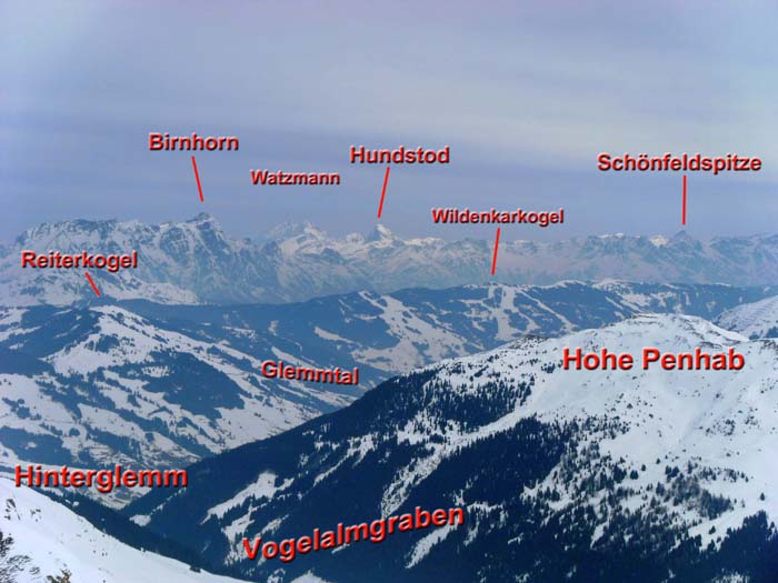 im NO Leoganger Steinberge und Berchtesgadener Alpen