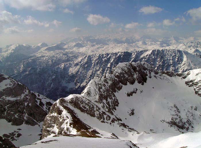 Kuchler Göll gegen Süden (Archenkopf, Schneibstein und Hochkönig) ...