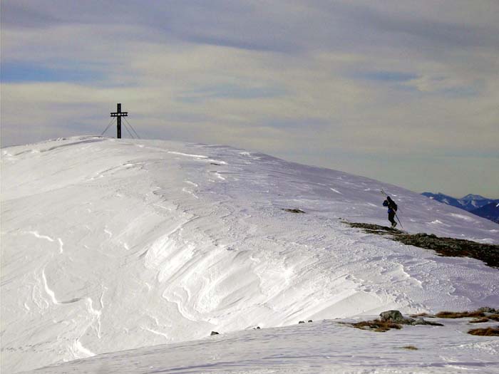 die letzten Meter zum Kreuz am Gr. Griesstein