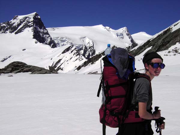 die Überquerung der Lackacher Seenplatte nach W gegen die Kristallwand (links)