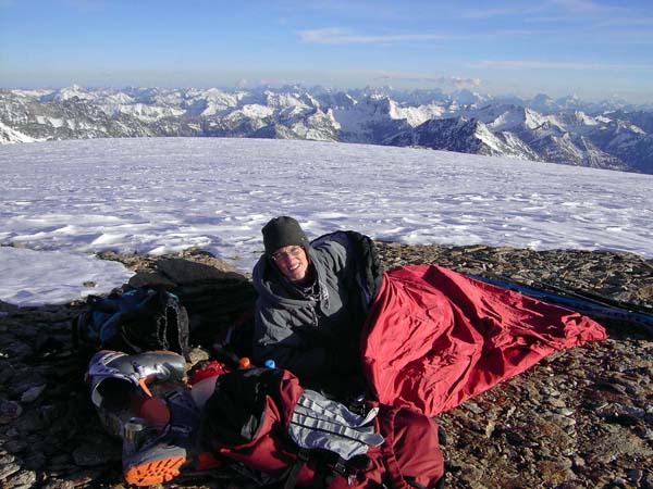 unsere zweite Biwaknacht in fast 3500 m Höhe - spartanisch, aber unvergesslich