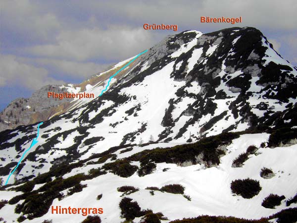 ... rückblickend unsere Abfahrt vom Grünberg