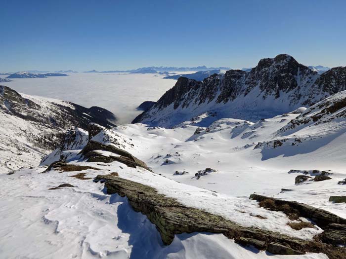 dabei gewinnen wir erstmals Einblick in die bevorstehende Rossalm-Abfahrt