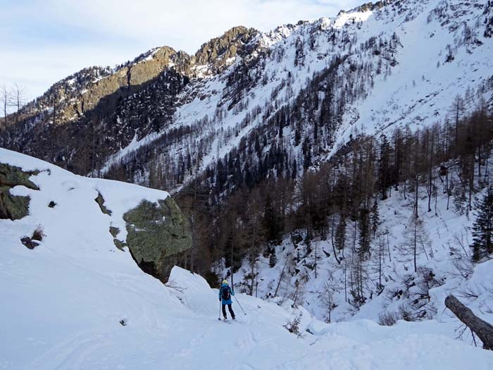 schlussendlich in rasanter Fahrt knapp fünf Kilometer das Frohntal hinaus