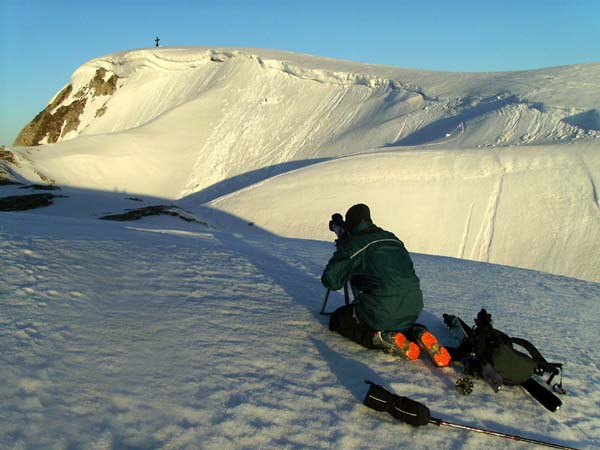 die Gipfelwechte des Hochschwab im ersten Licht des Tages