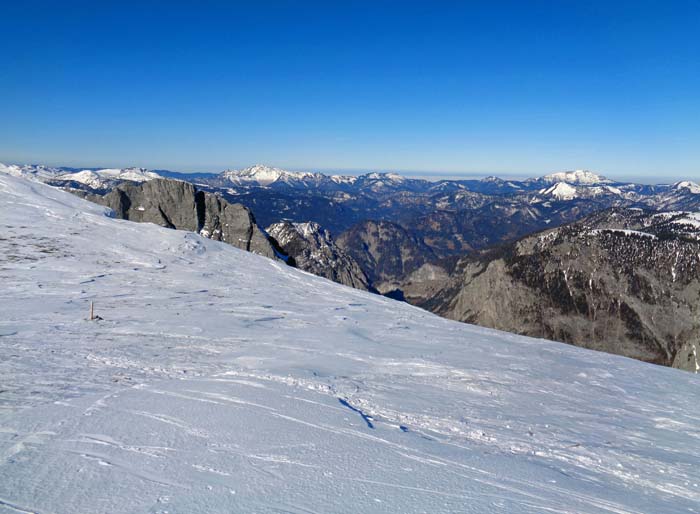 vom Severinkogel gegen Norden in die Höll und ins niederösterreichische Alpenvorland zwischen Dürrenstein und Ötscher