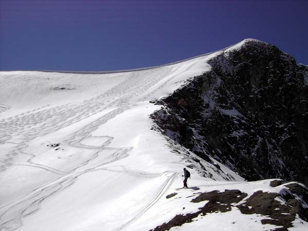 Rückblick auf die Zwingkopf NO-Flanke