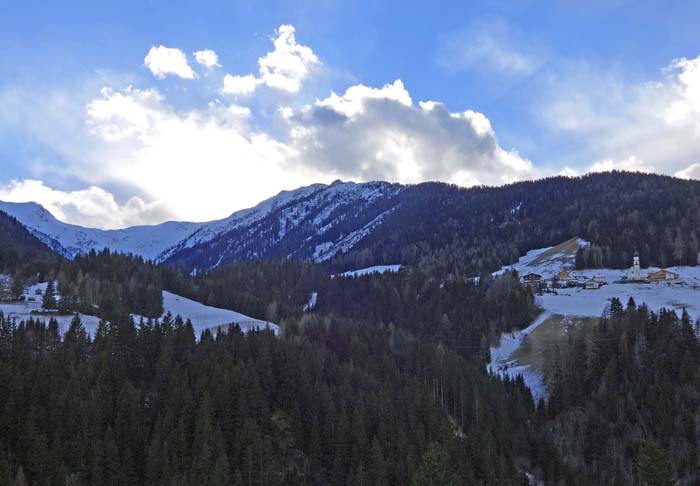 Hollbruck mit dem gleichnamigen Tal aus NNO (St. Oswald bei Kartitsch)