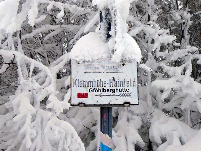 Wegtafel am Übergang zum Wittenbachberg