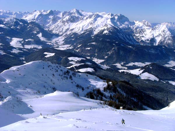 Abfahrt ins Langtal, das Losegg umfahren wir rechts