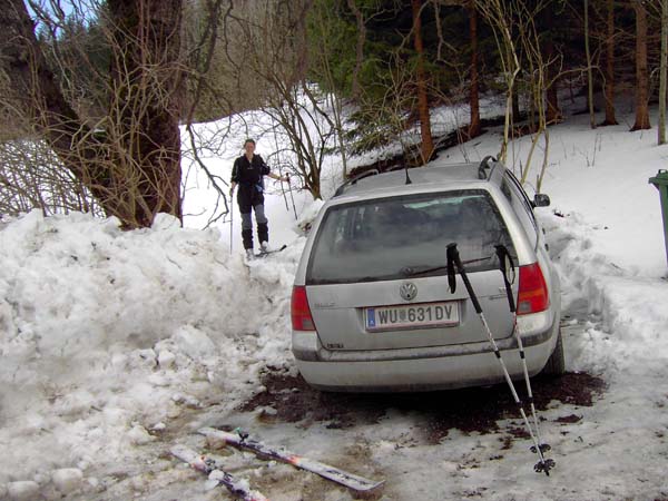 ... und in langer, flotter Schussfahrt bis zum Auto am Klostertaler Gscheid