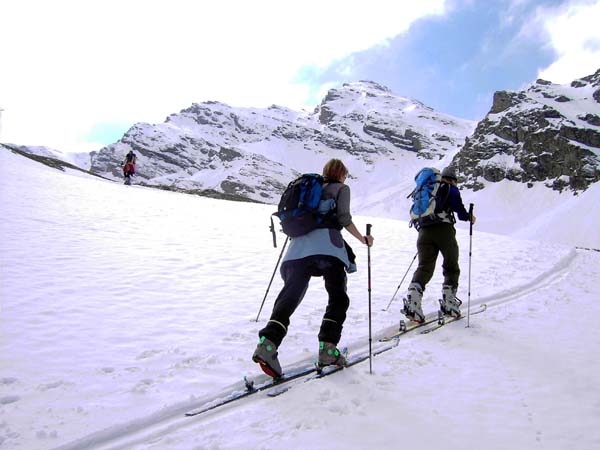 beim Aufstieg gegen die Filzenkammfelsen