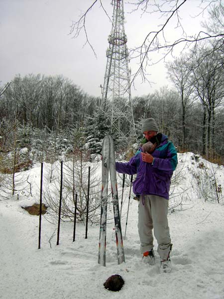 mit Papa am Gipfel des Jochgrabenberg