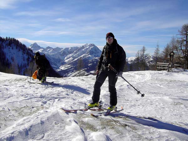 am Eibenbergsattel wird der Blick frei auf das Ursprungstal der Enns, den Sturm bekommt man allerdings nur auf dem Video mit