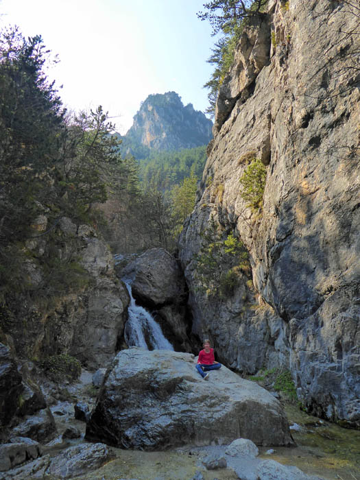 ein Wasserfall wenige Minuten nach dem Start