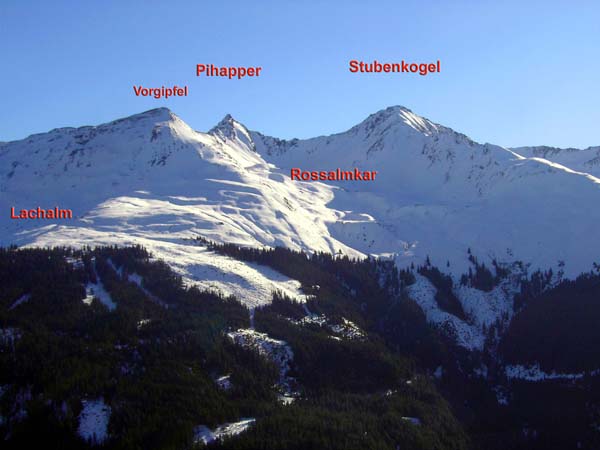 Blick von der Achselalm übers Hollersbachtal hinweg nach OSO